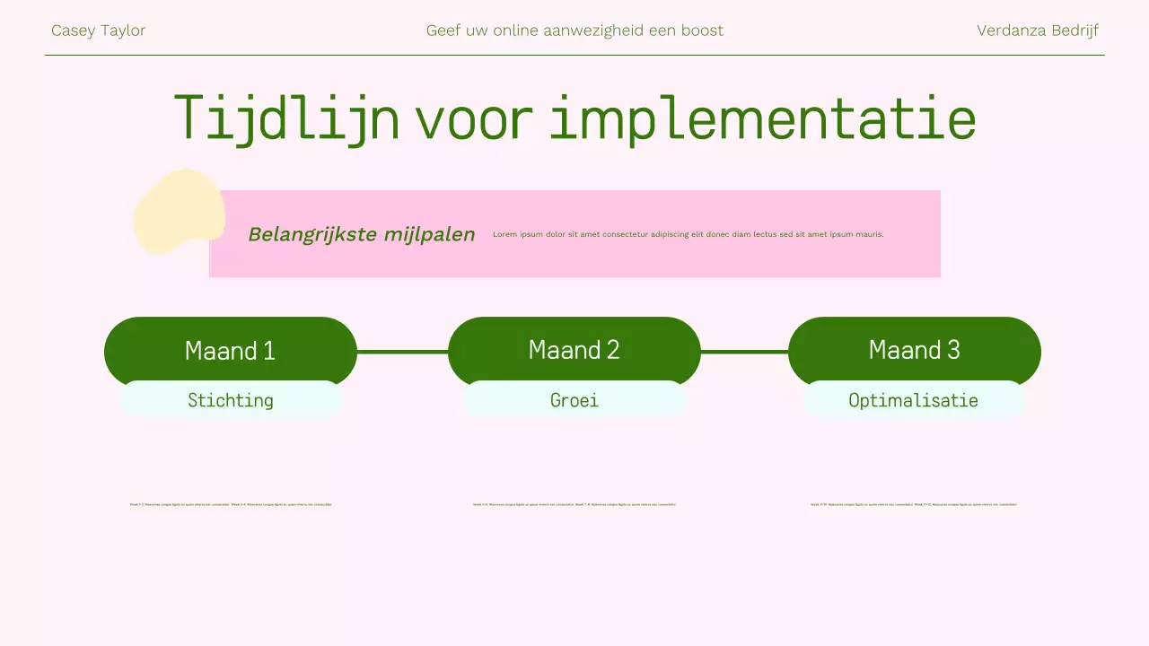 Roze moderne online marketingpresentatie