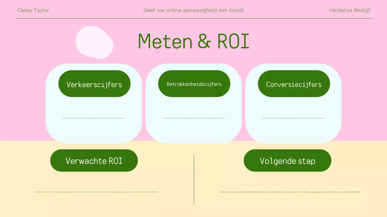 Roze moderne online marketingpresentatie