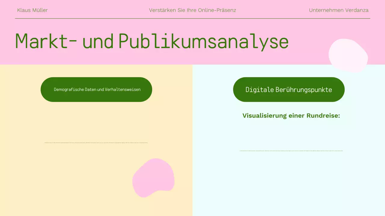 Rosa Moderne Online-Marketing-Präsentation