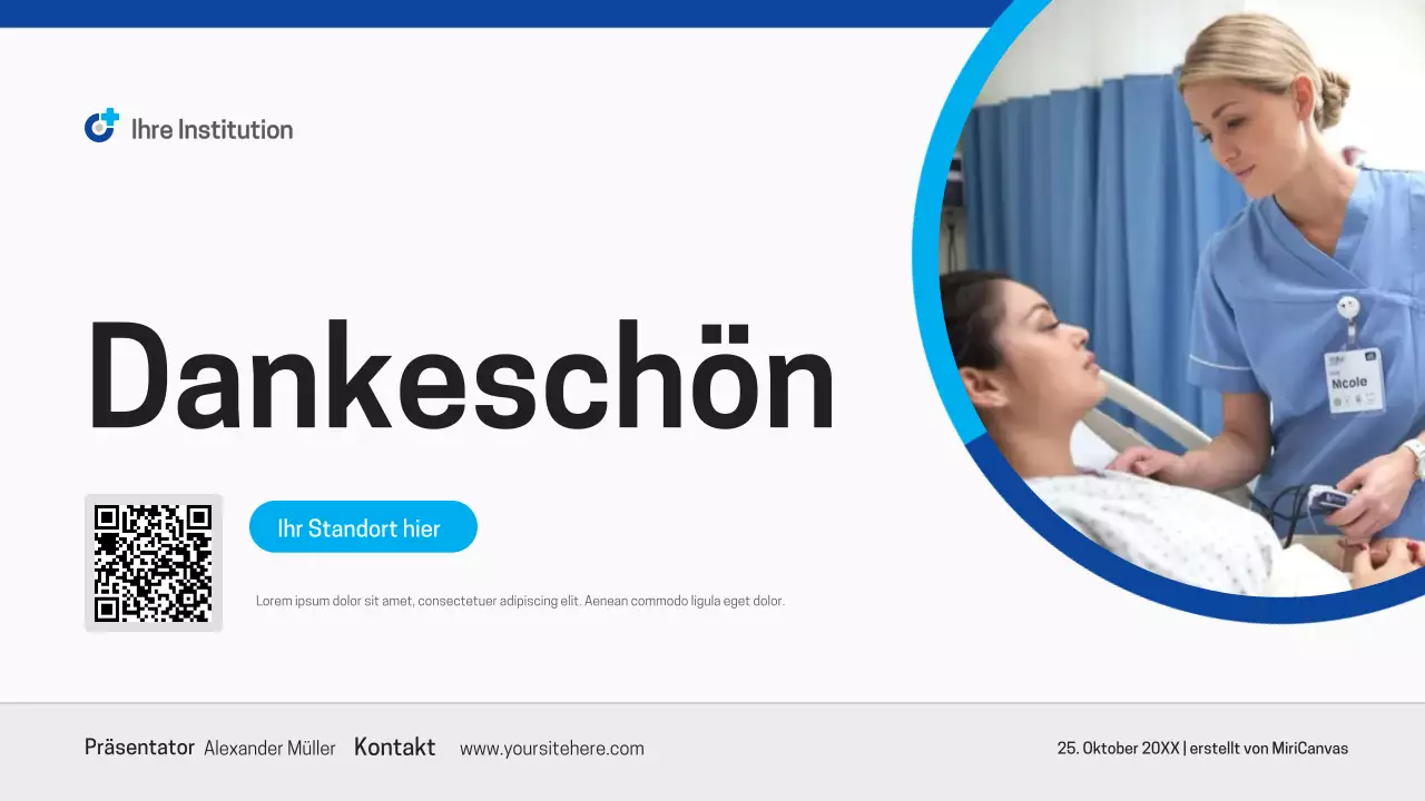 Blaue moderne Gesundheitspräsentation