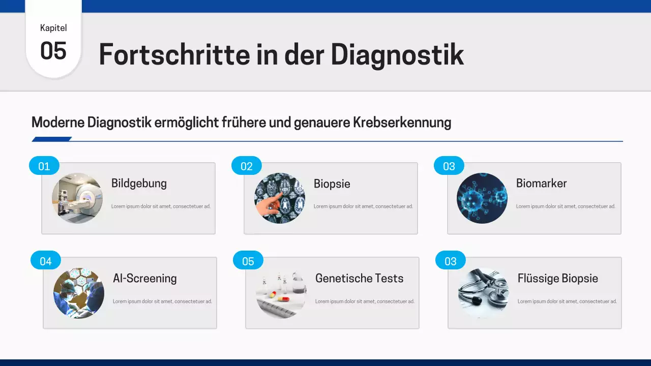 Blaue moderne Gesundheitspräsentation