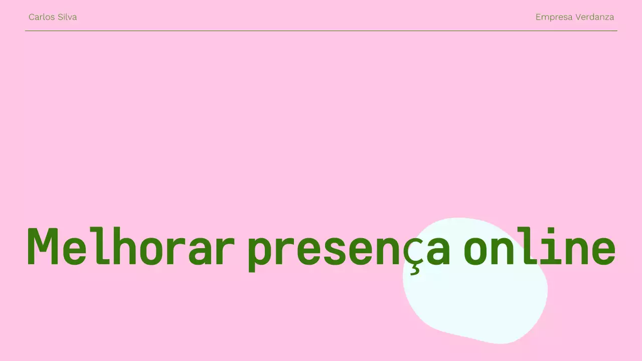 Apresentação de Marketing Online Moderno Rosa