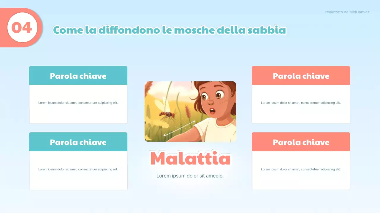 Presentazione medica carina blu e arancione