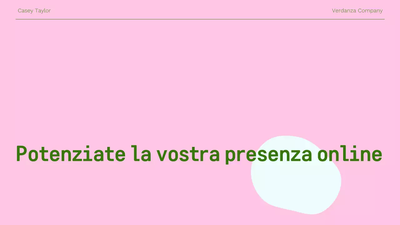 Presentazione di marketing online moderno rosa