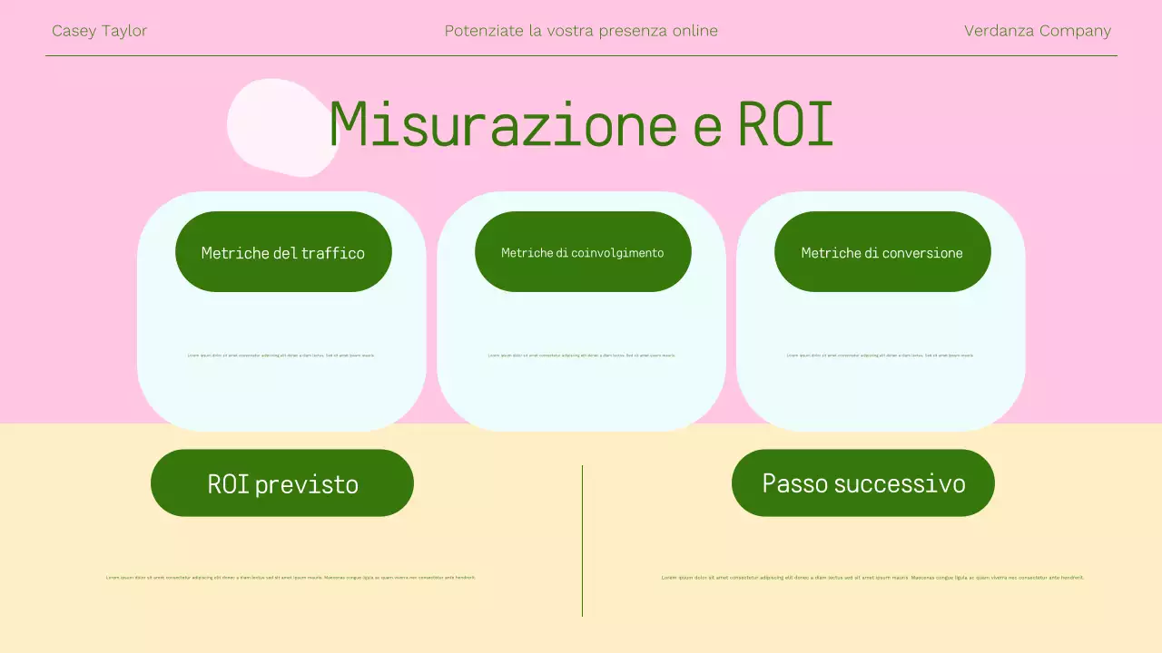 Presentazione di marketing online moderno rosa