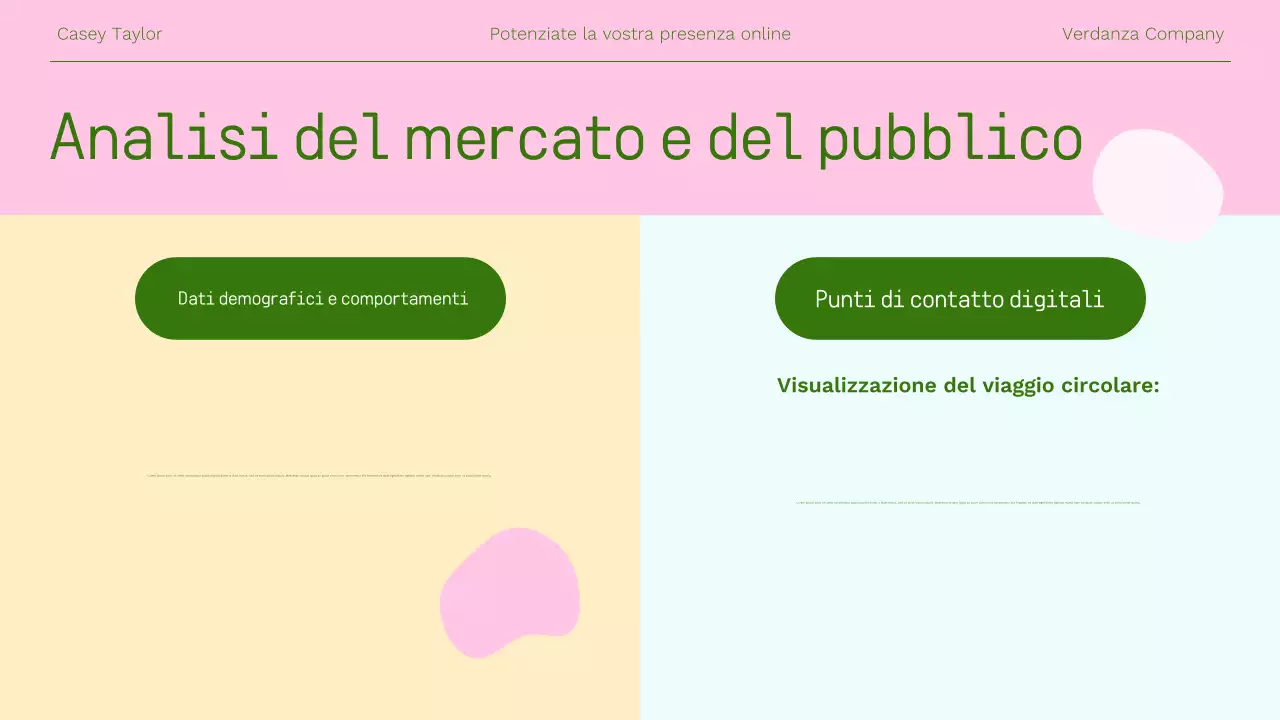 Presentazione di marketing online moderno rosa