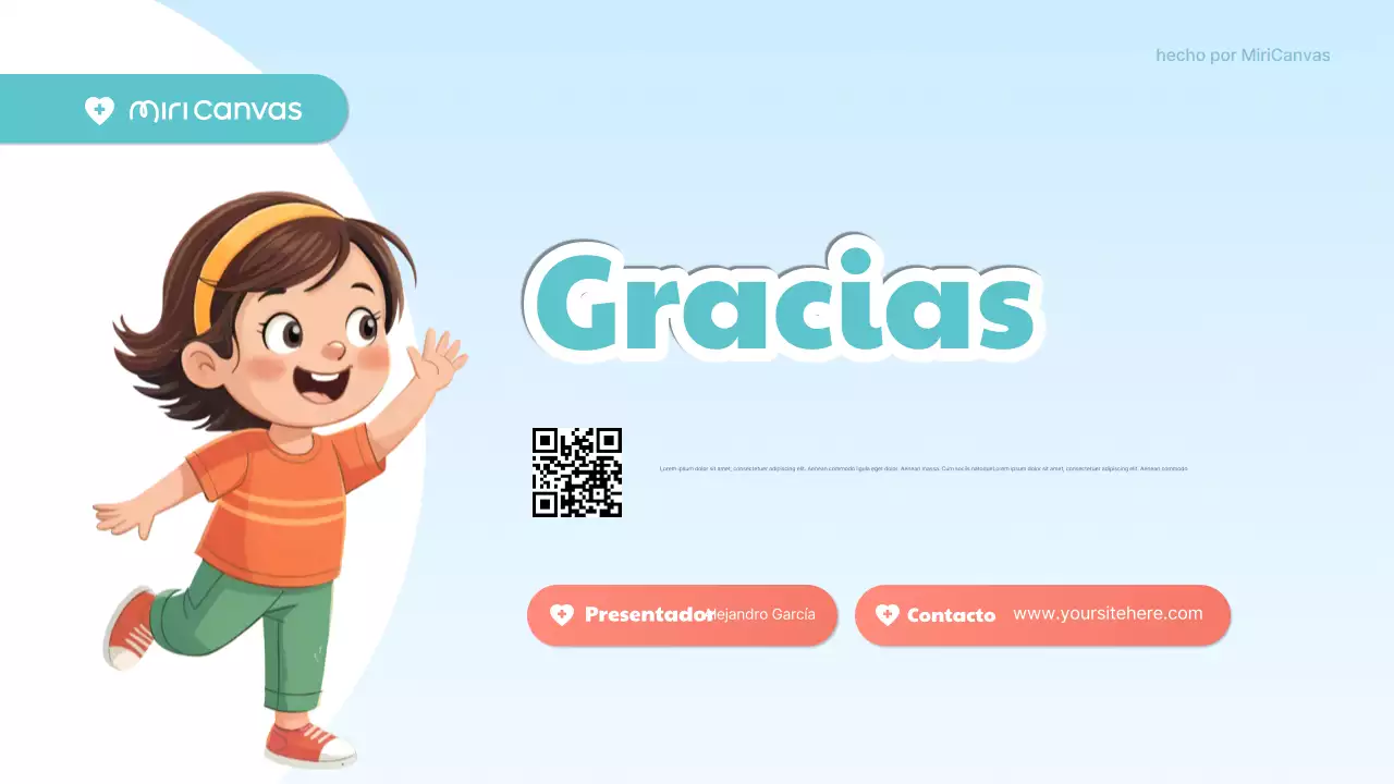 Linda presentación médica en azul y naranja