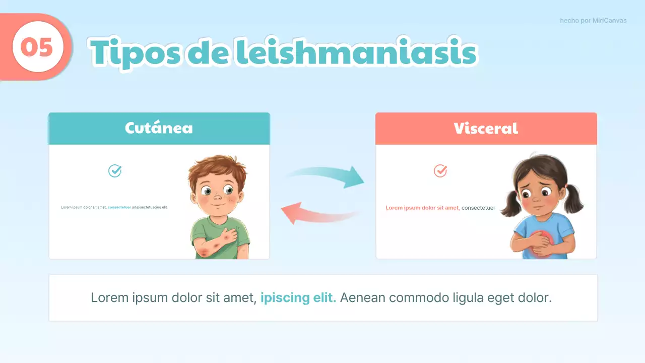 Linda presentación médica en azul y naranja