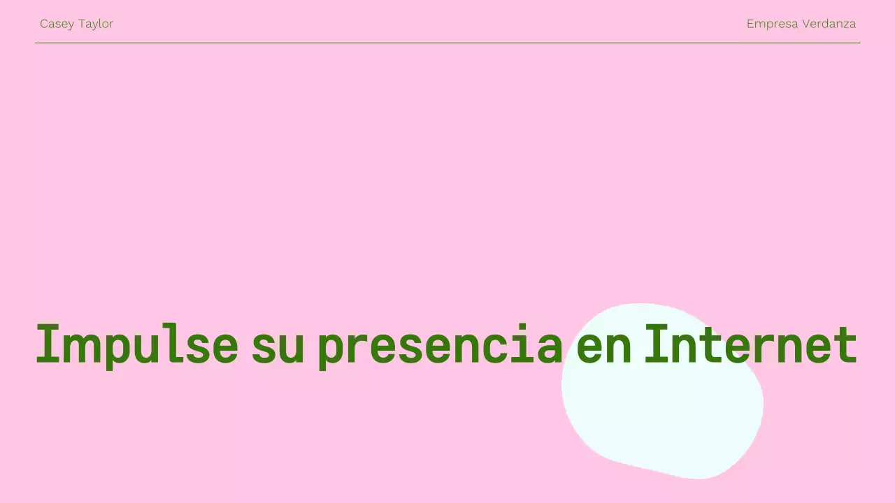 Presentación moderna de marketing online en color rosa