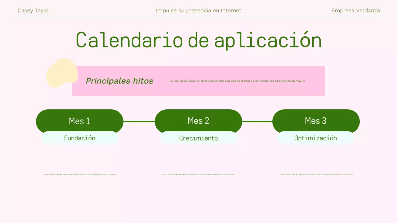 Presentación moderna de marketing online en color rosa