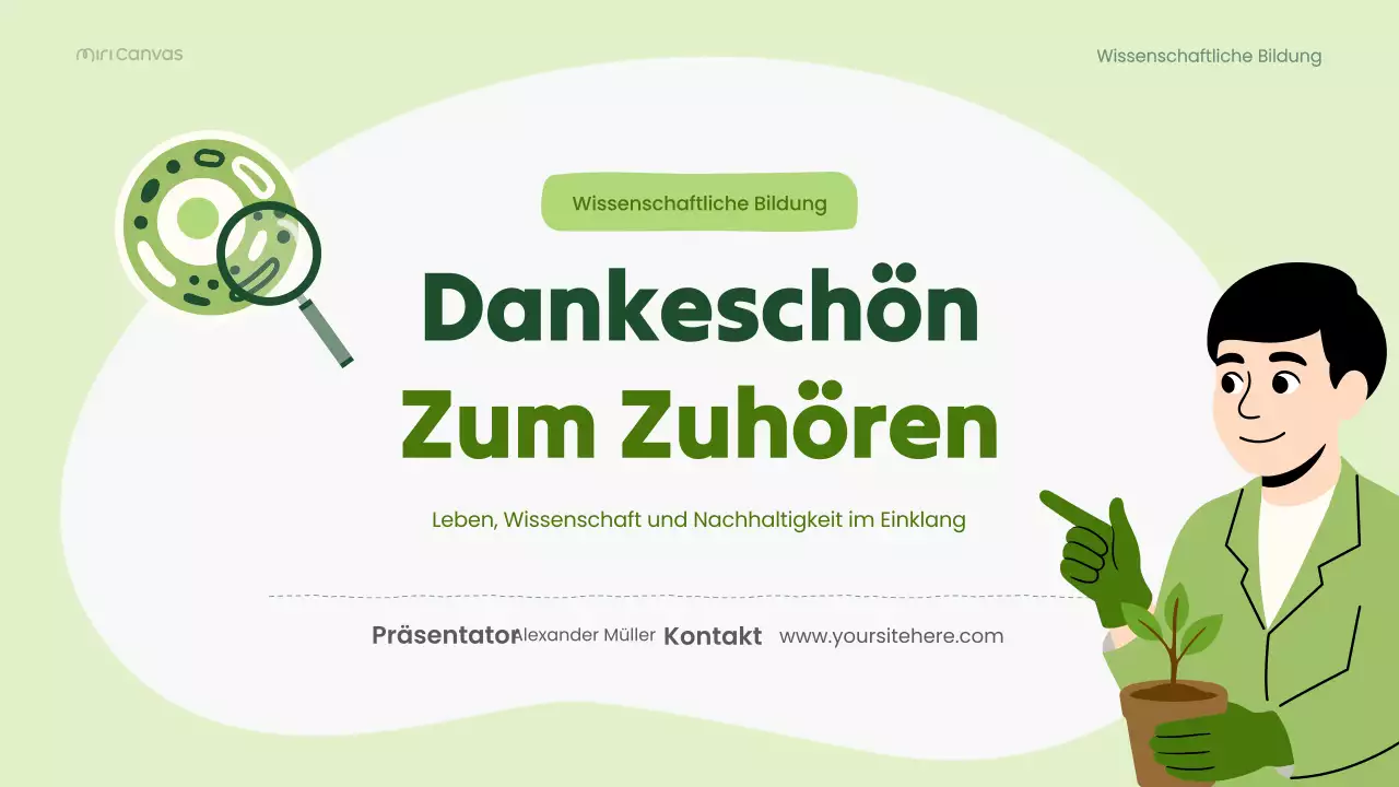 Grüne moderne Biologie-Wissenschaftsvorlesung Präsentation