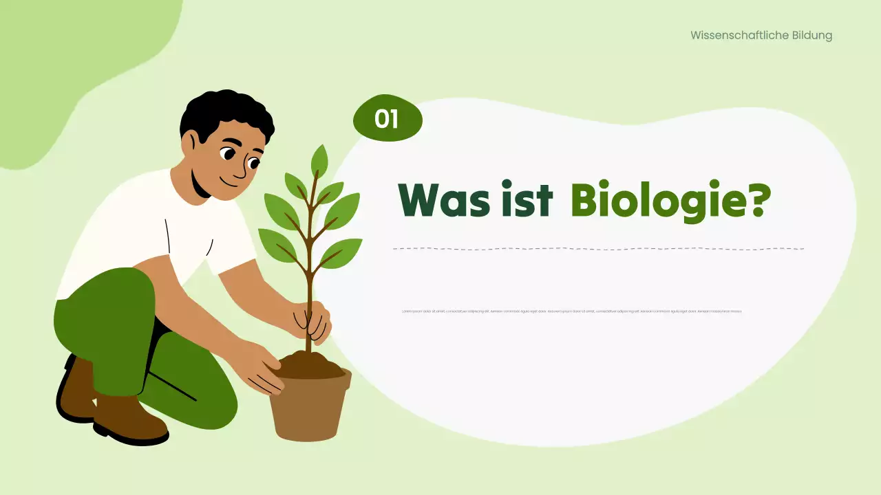 Grüne moderne Biologie-Wissenschaftsvorlesung Präsentation