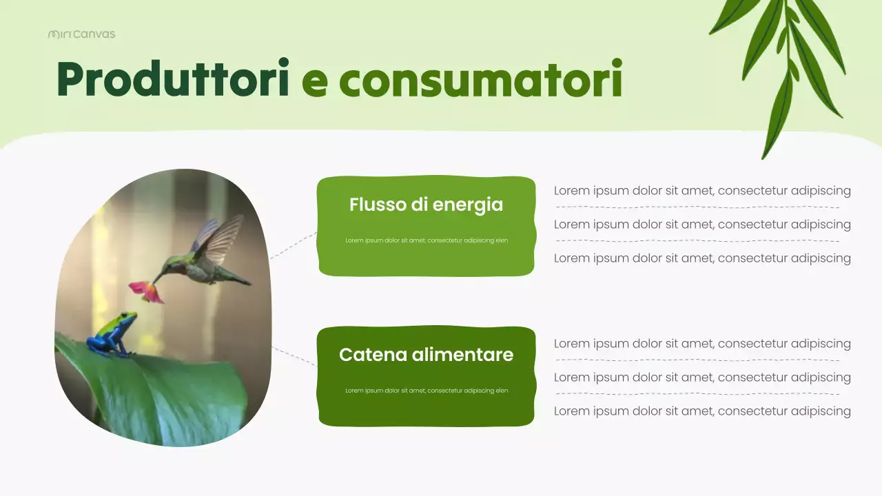 Presentazione della lezione di biologia moderna verde