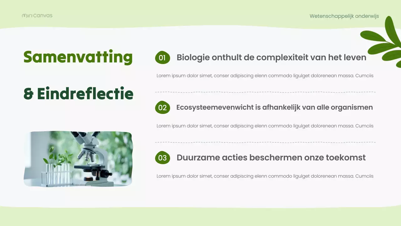 Groene moderne biologie wetenschap lezing presentatie