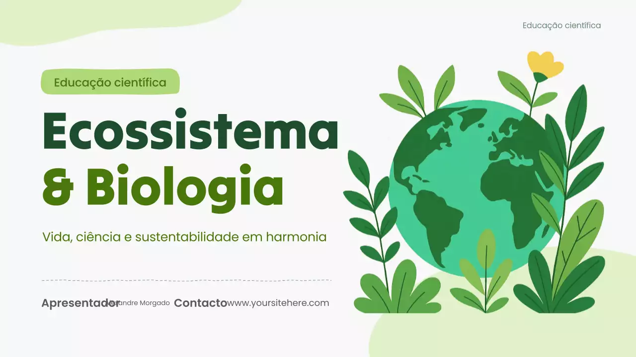 Apresentação de palestra sobre biologia moderna verde