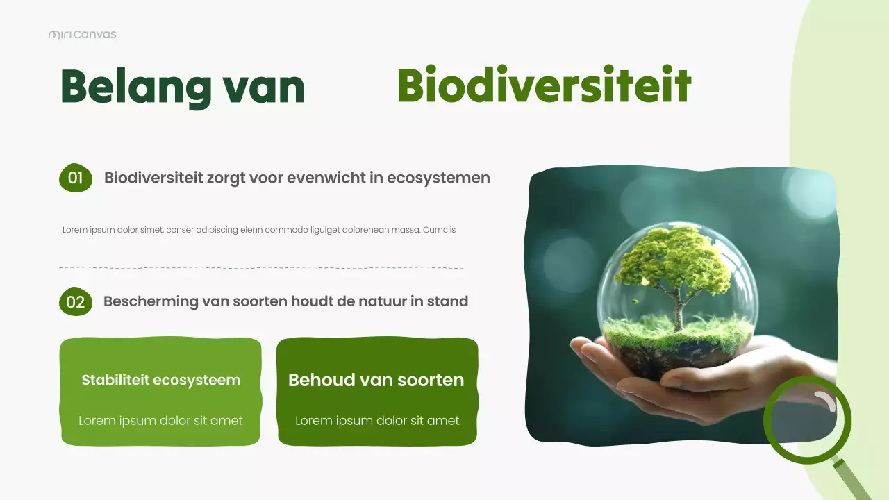 Groene moderne biologie wetenschap lezing presentatie