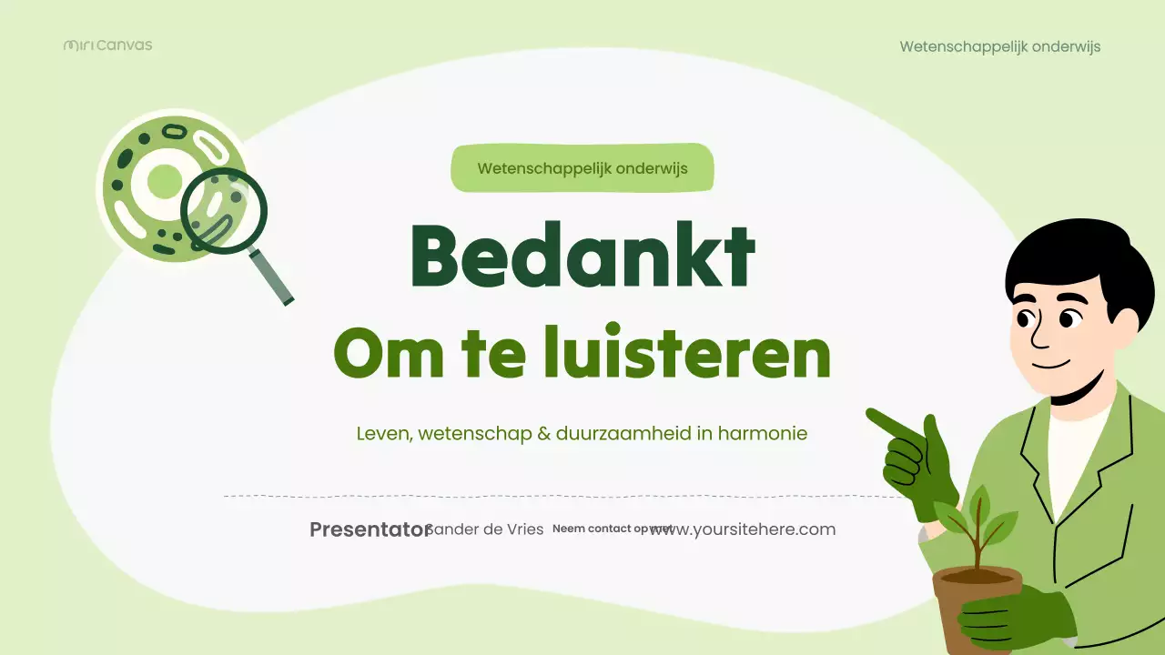 Groene moderne biologie wetenschap lezing presentatie