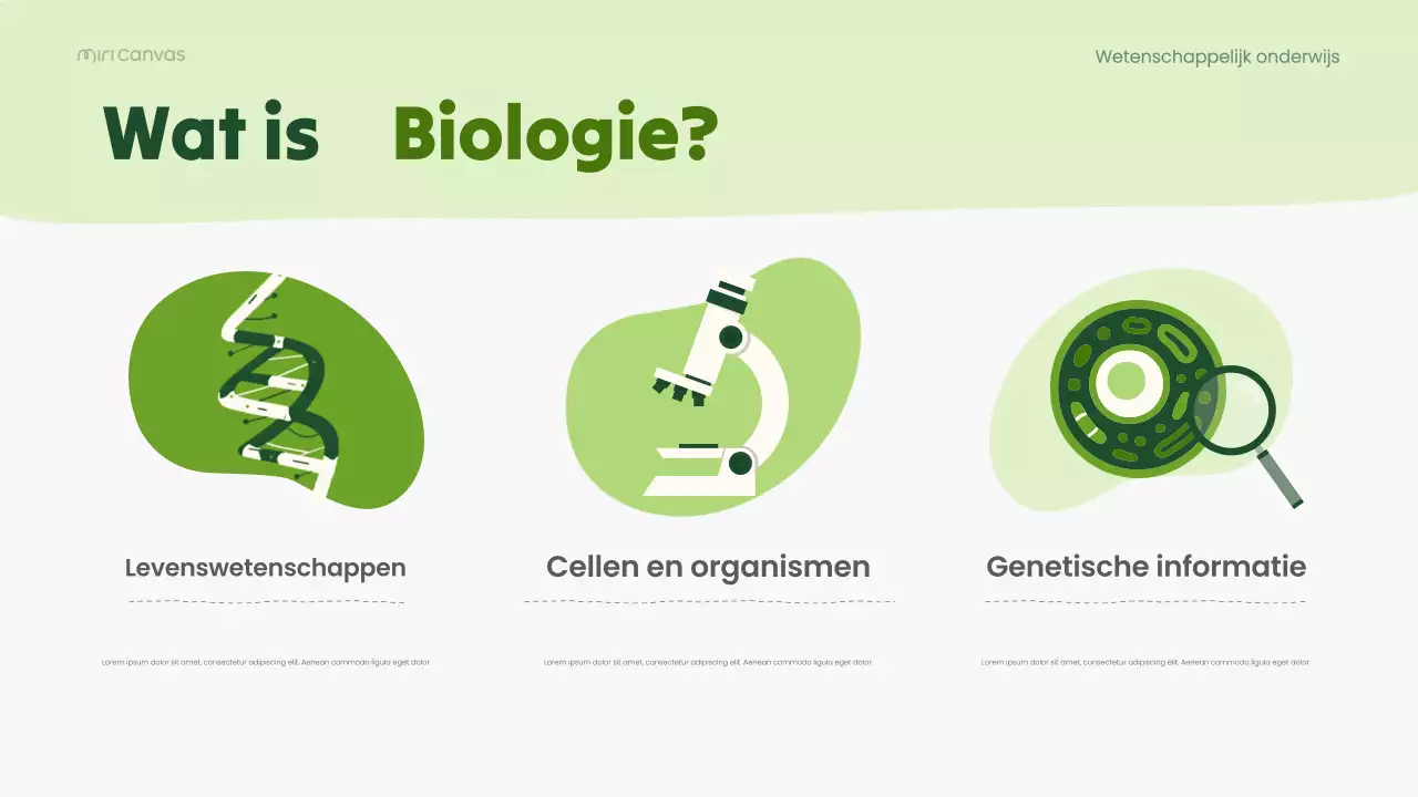 Groene moderne biologie wetenschap lezing presentatie
