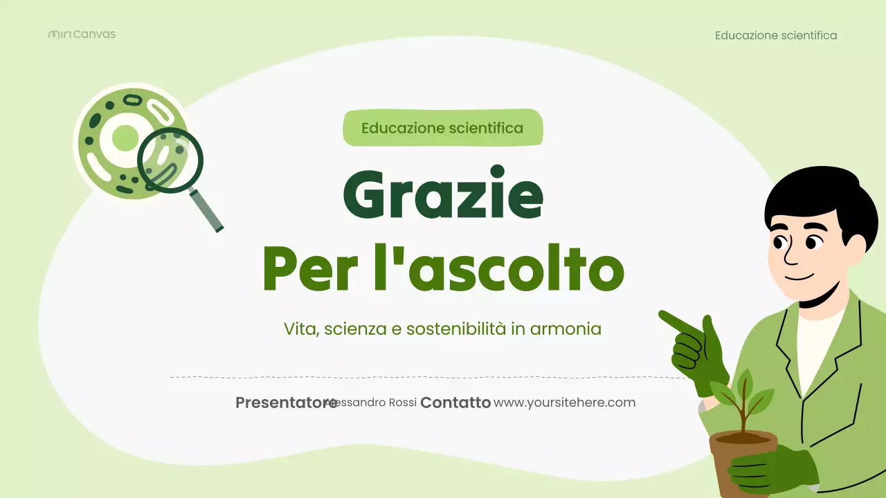 Presentazione della lezione di biologia moderna verde