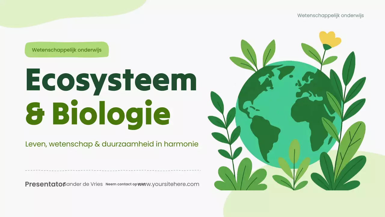 Groene moderne biologie wetenschap lezing presentatie
