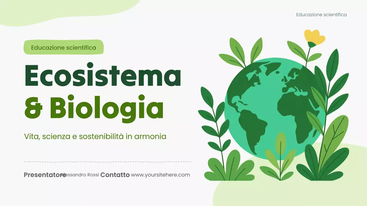 Presentazione della lezione di biologia moderna verde