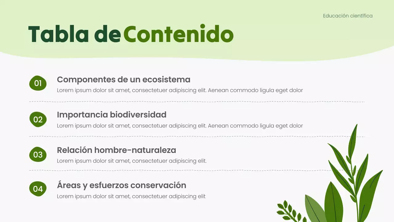 Presentación de la conferencia científica sobre biología moderna verde