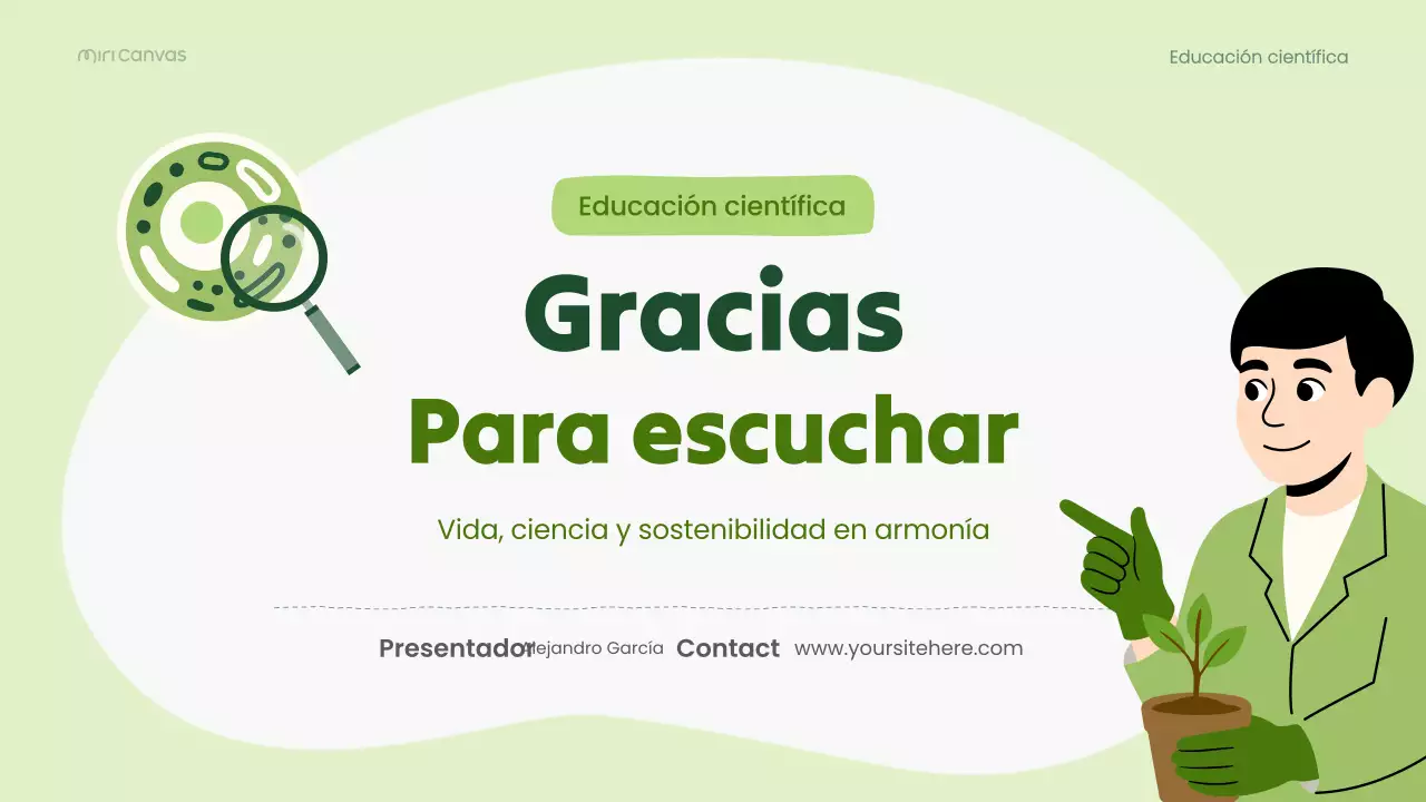 Presentación de la conferencia científica sobre biología moderna verde