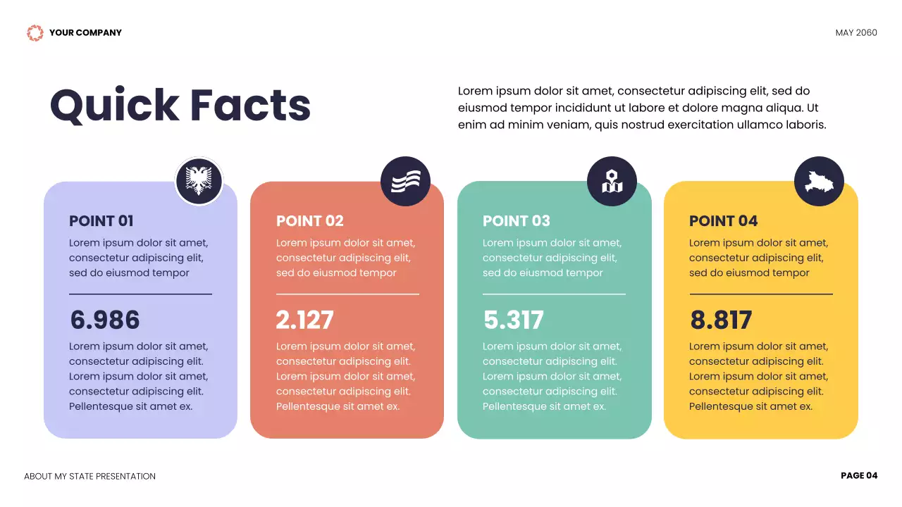 블루 앤 코럴 기하학적 지리학 주 프레젠테이션