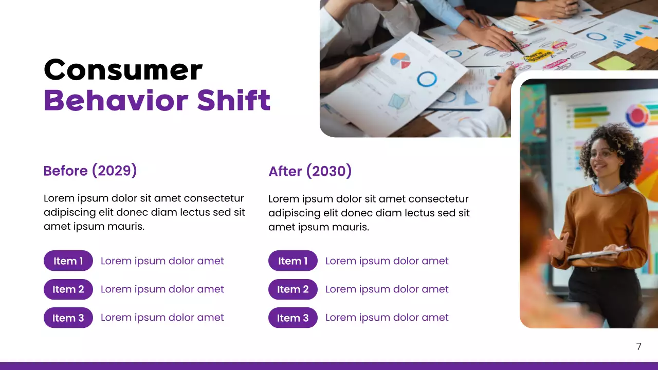 Purple Modern Key Market Report Presentation