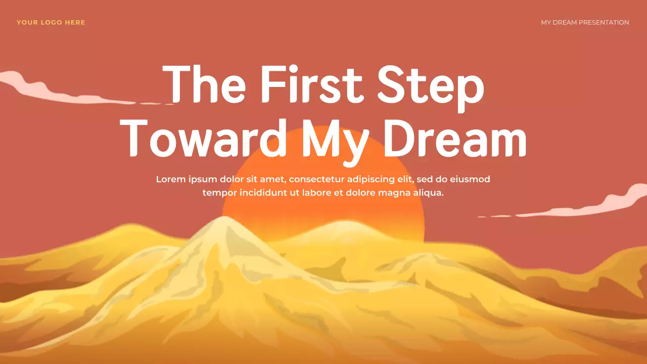 Orange Illustrative Dream Achievement Plan Presentation