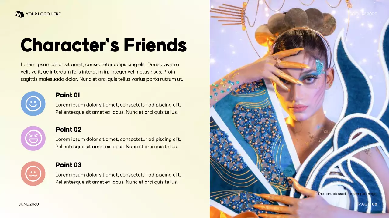 Colorful My Favorite Character Literature Report Presentation