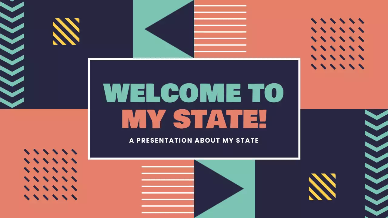 블루 앤 코럴 기하학적 지리학 주 프레젠테이션