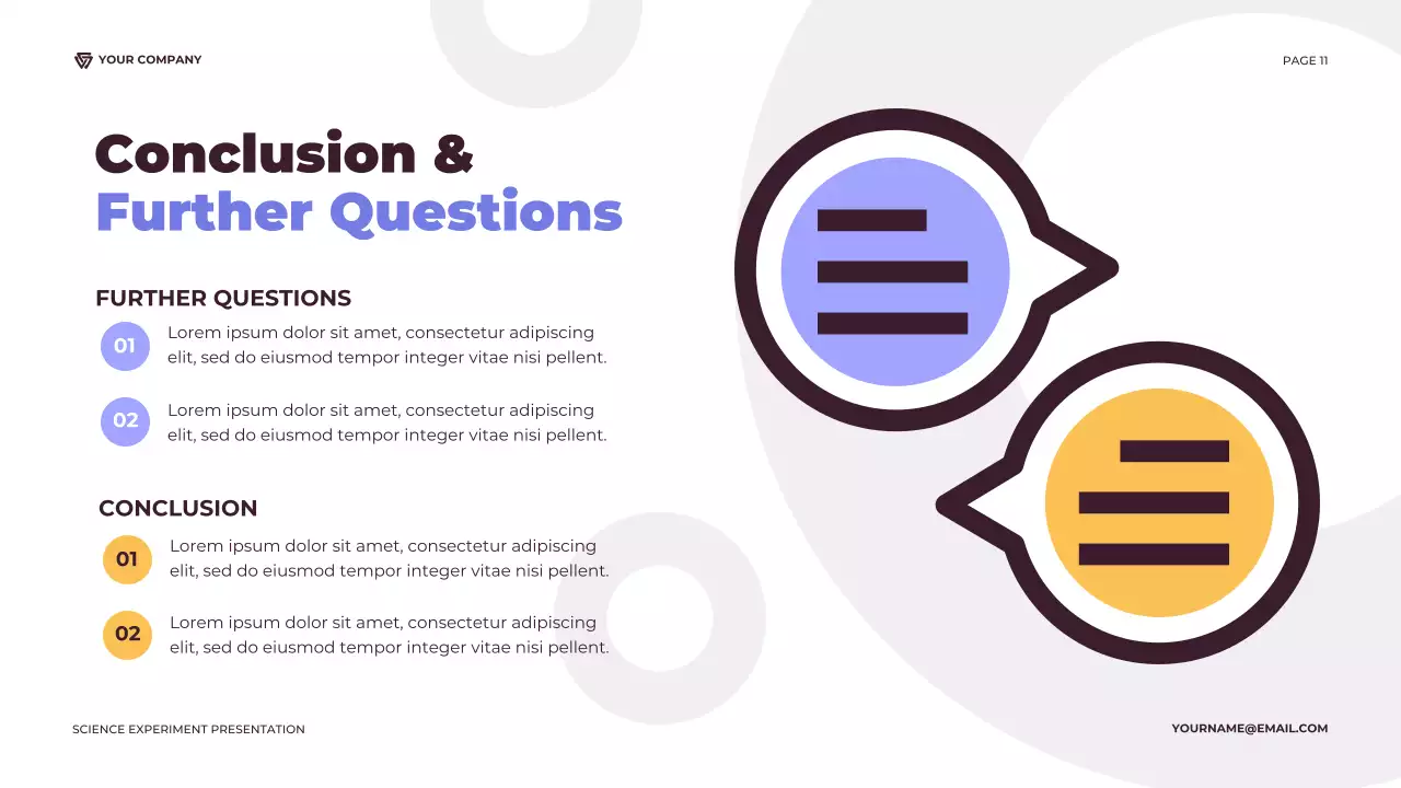 Purple and Orange Illustrative Science Experiment Report Presentation