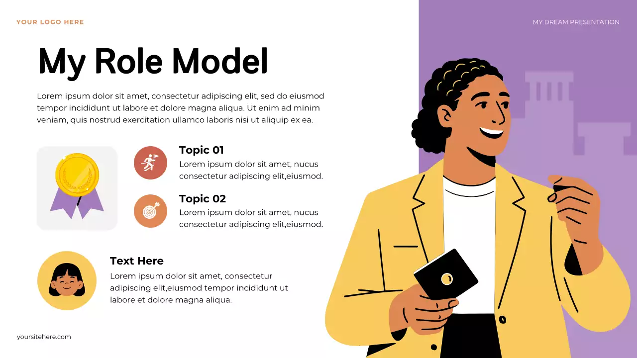 Orange Illustrative Dream Achievement Plan Presentation