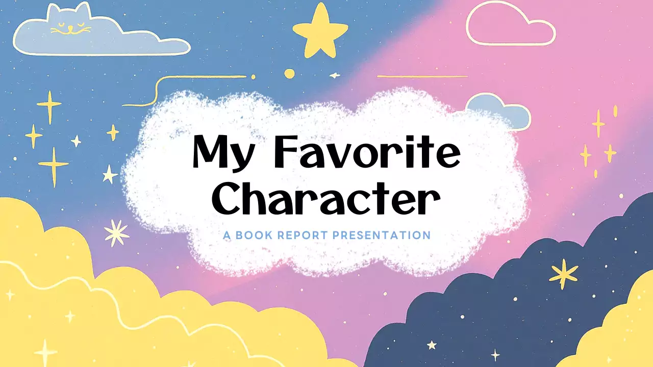 Colorful My Favorite Character Literature Report Presentation