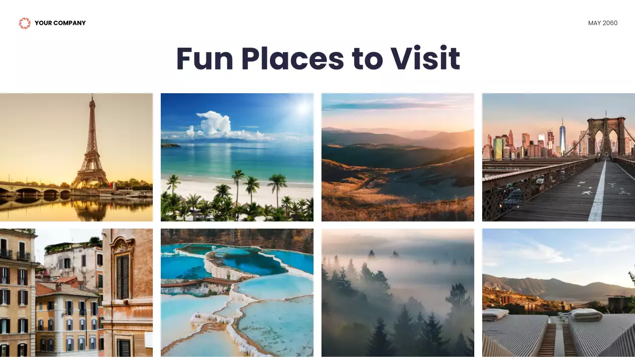 블루 앤 코럴 기하학적 지리학 주 프레젠테이션