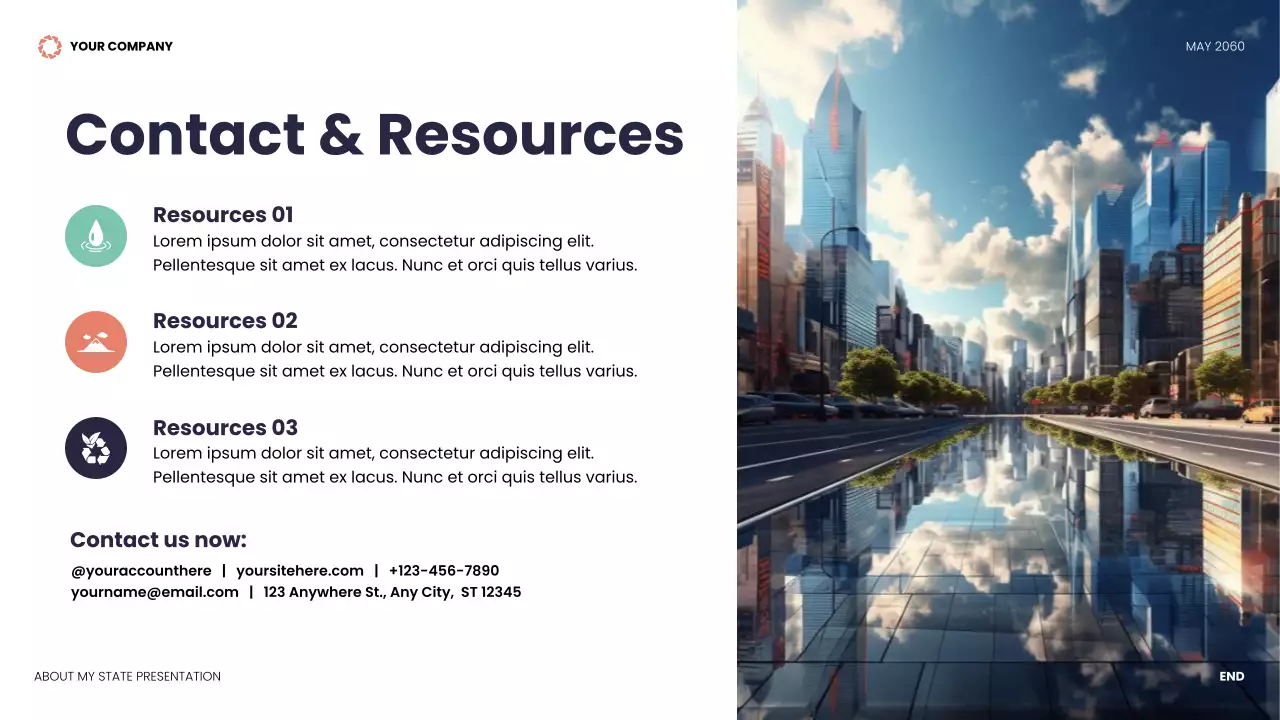 블루 앤 코럴 기하학적 지리학 주 프레젠테이션