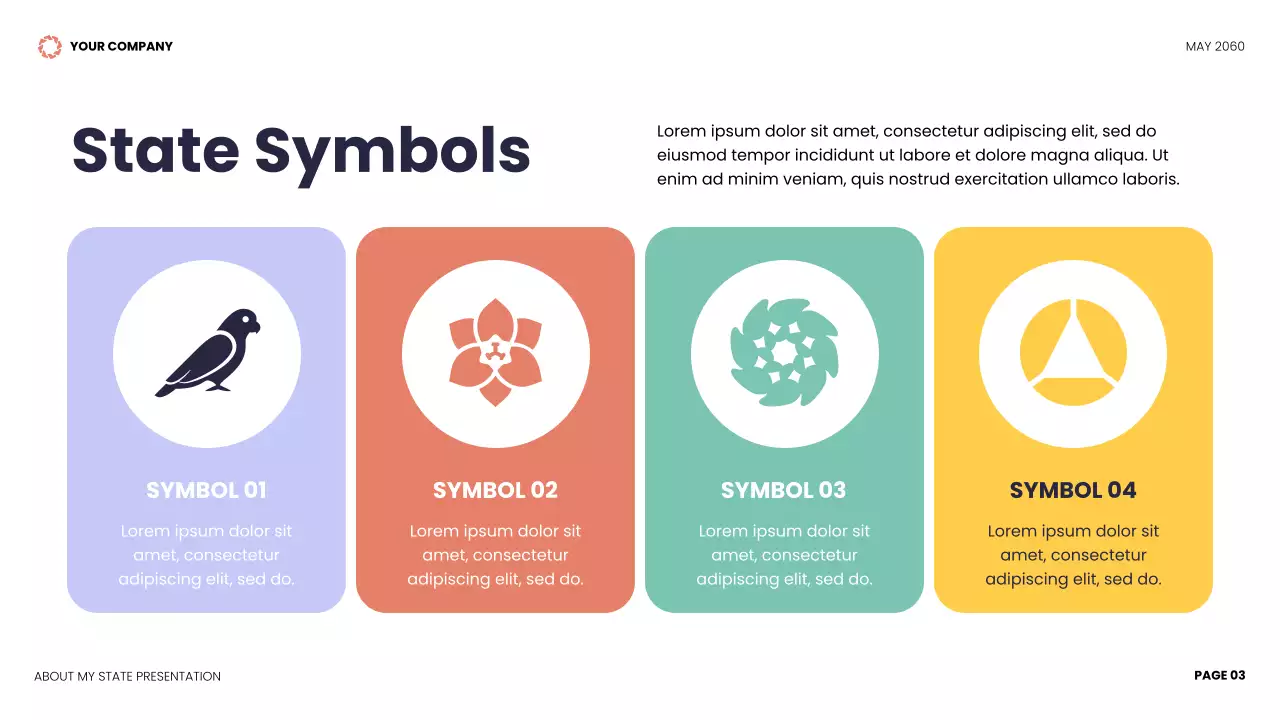 블루 앤 코럴 기하학적 지리학 주 프레젠테이션