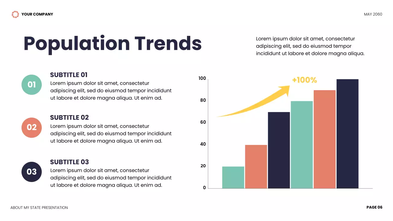 블루 앤 코럴 기하학적 지리학 주 프레젠테이션