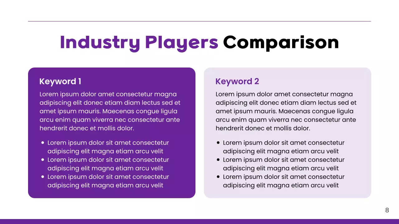 Purple Modern Key Market Report Presentation