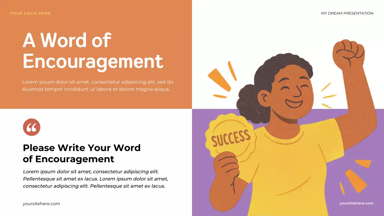 Orange Illustrative Dream Achievement Plan Presentation