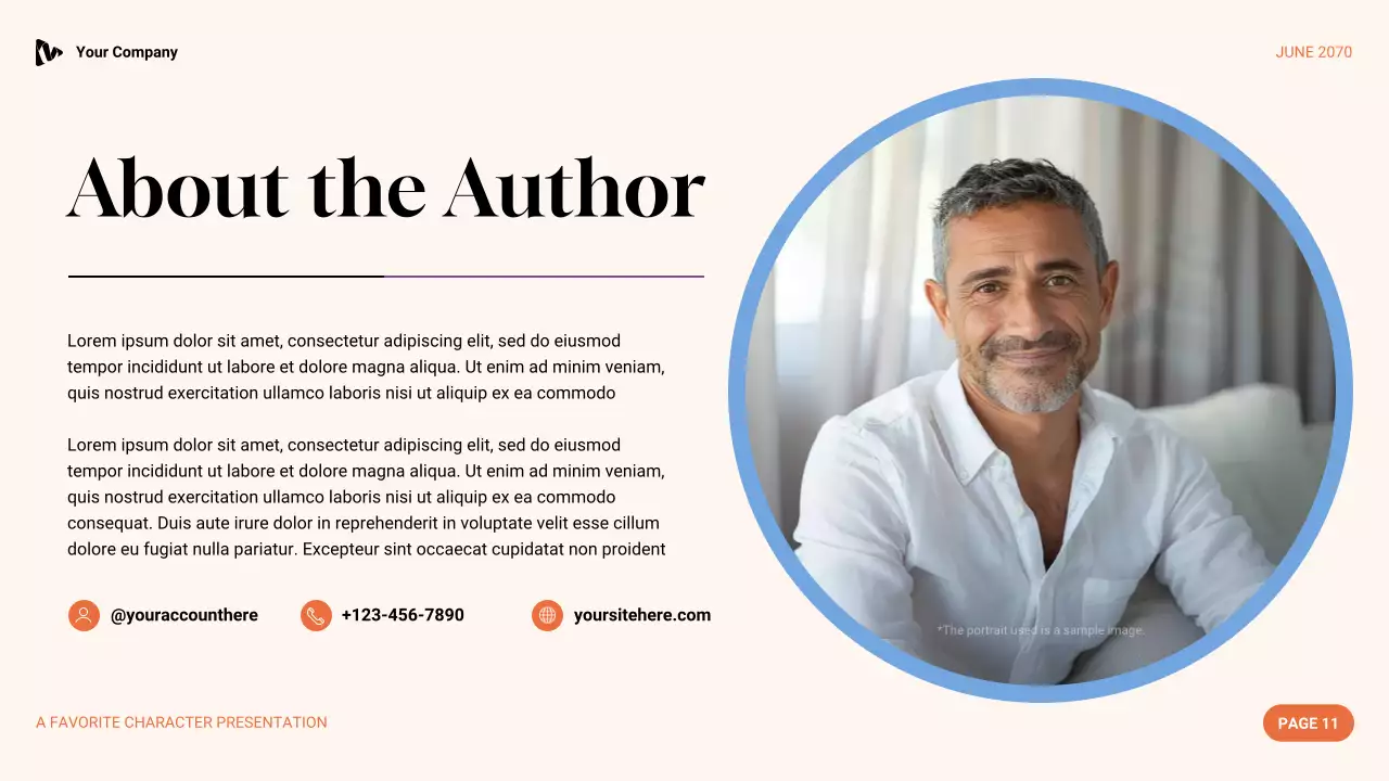 Purple Green and Orange Aesthetic Favorite Character Literature Presentation