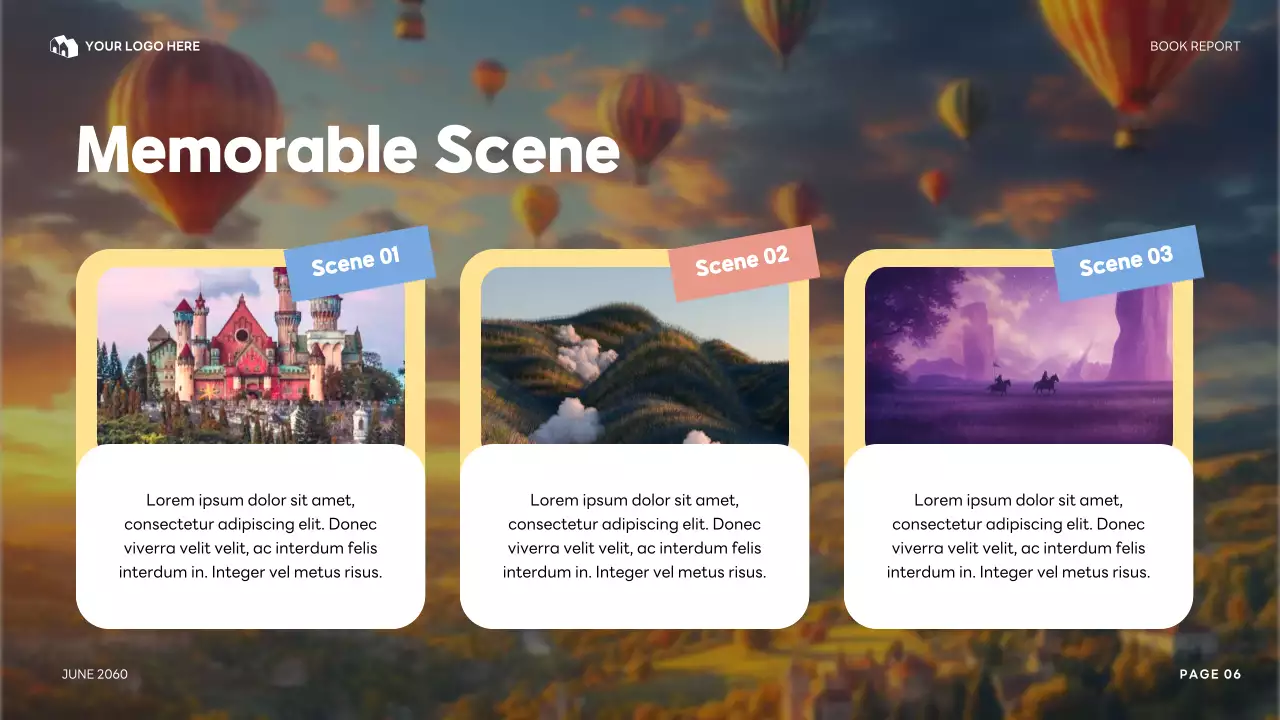 Colorful My Favorite Character Literature Report Presentation