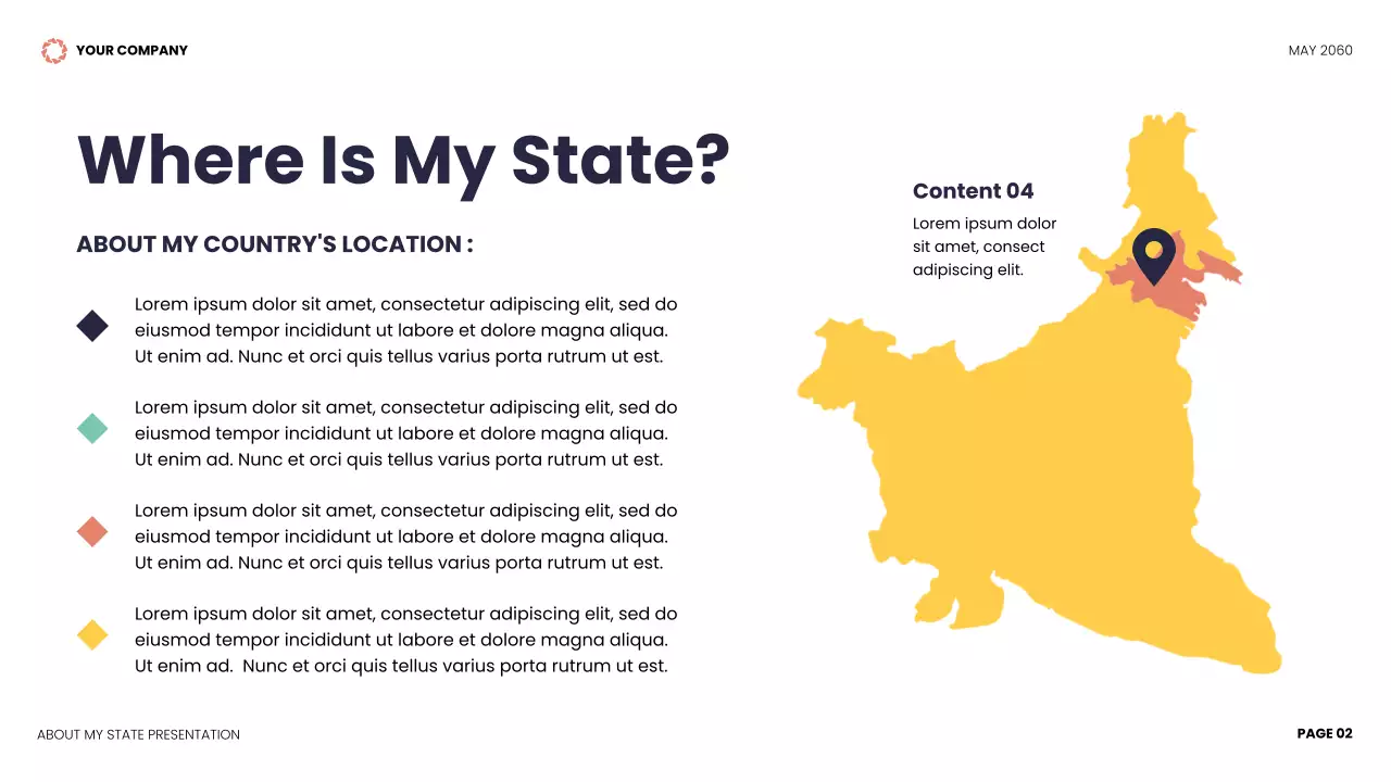 블루 앤 코럴 기하학적 지리학 주 프레젠테이션