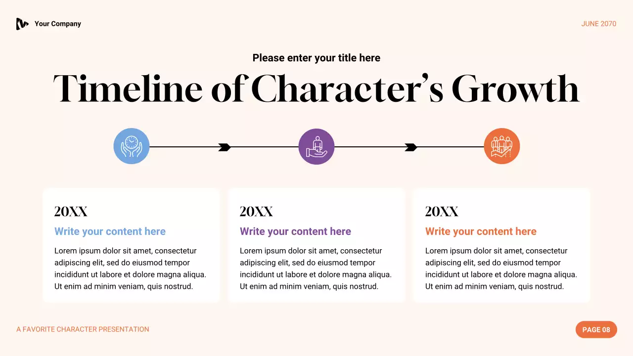 Purple Green and Orange Aesthetic Favorite Character Literature Presentation