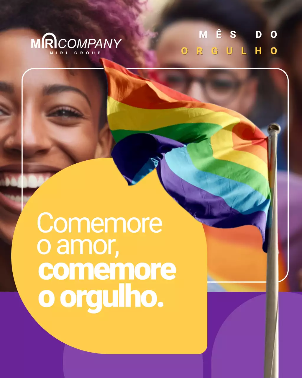Postagem de promoção do Rainbow Modern Pride no Instagram