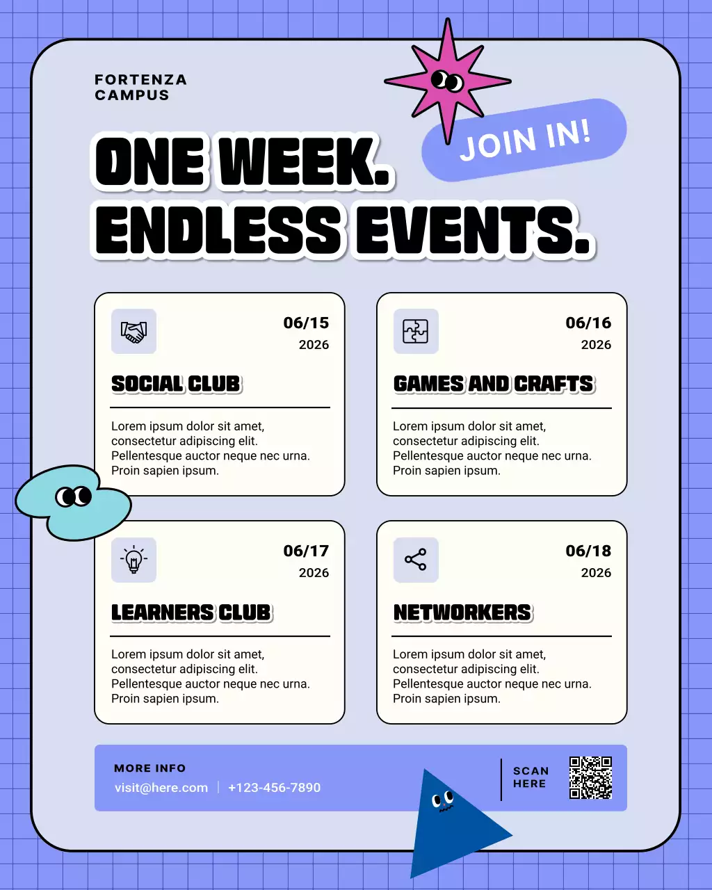 Purple Modern Campus Events Announcement Instagram Post