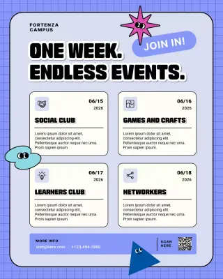 Purple Modern Campus Events Announcement Instagram Post