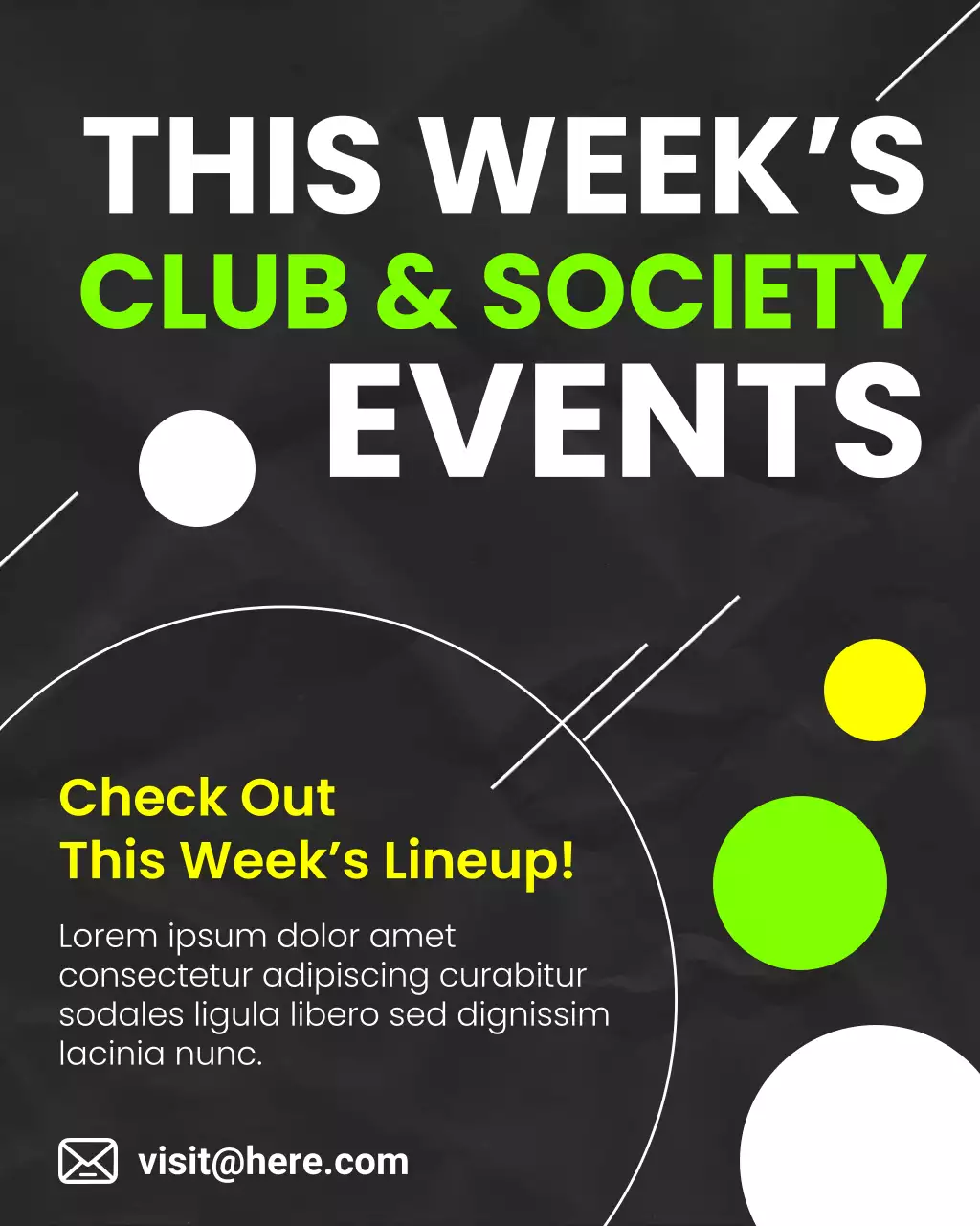 Black Modern Club Events Announcement Instagram Post
