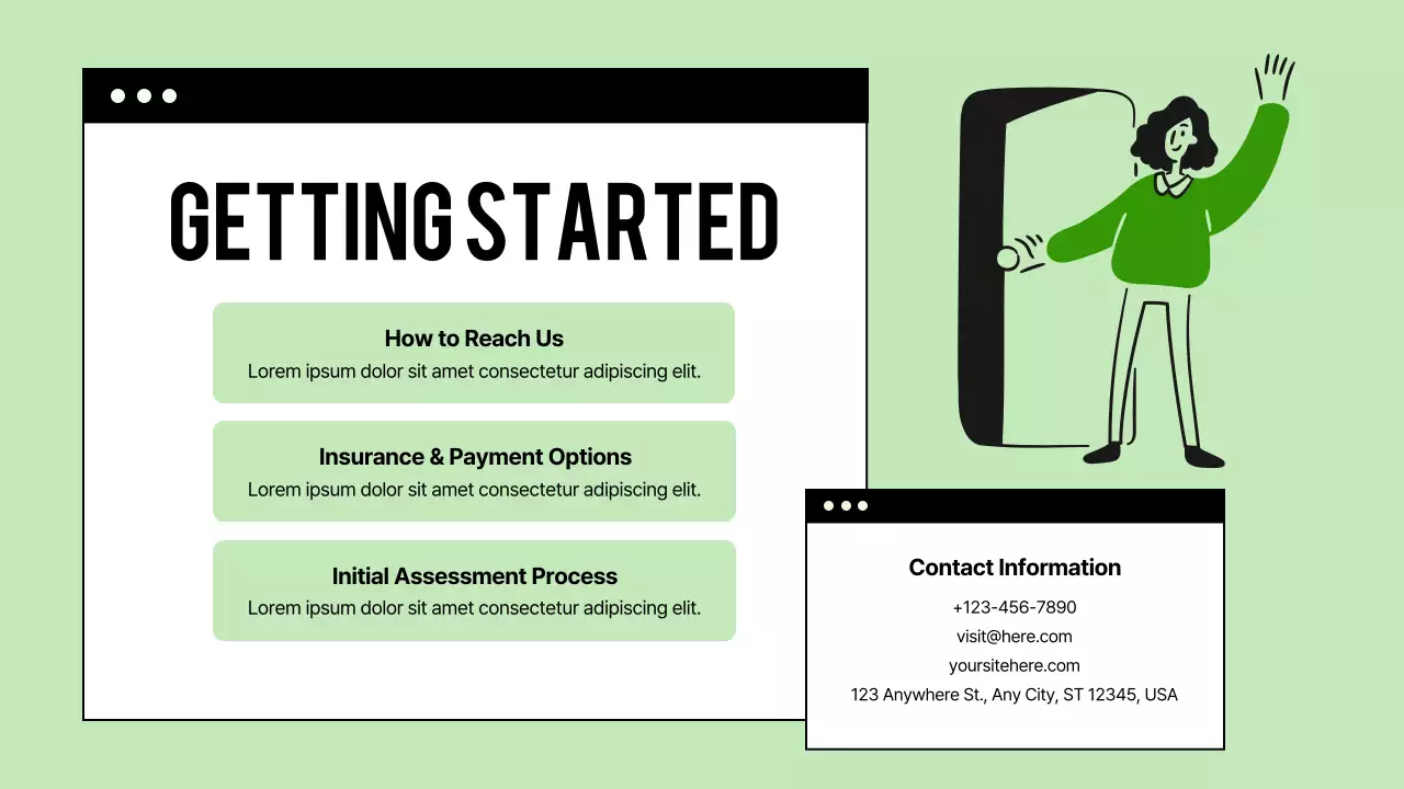 Green Minimal Addiction Announcement Presentation